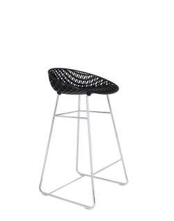 Kartell - Smatrik Barhocker - schwarz / chrom - indoor