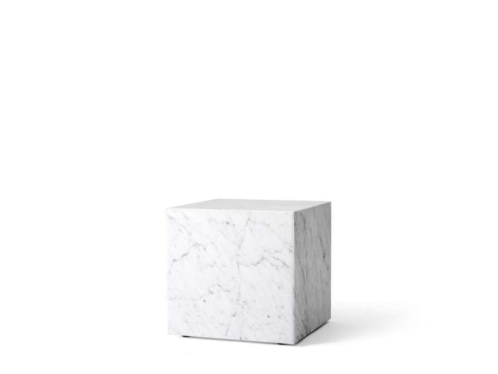 Menu - Plinth Tisch - White Marble - cubic - indoor