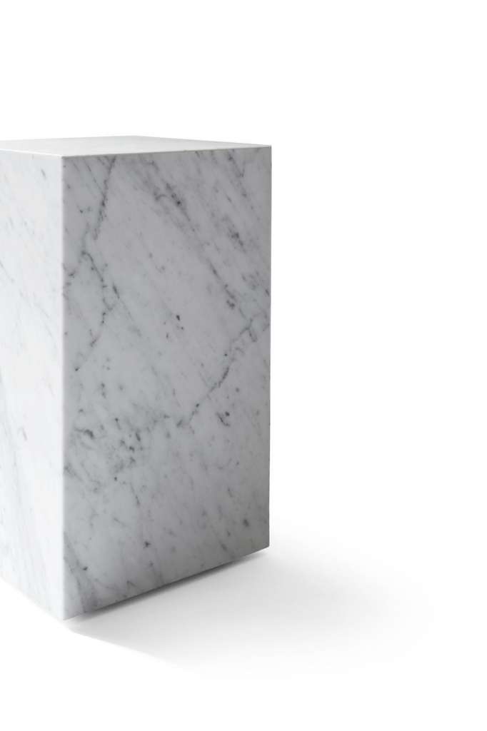 Menu - Plinth Tisch - White Marble - tall - indoor