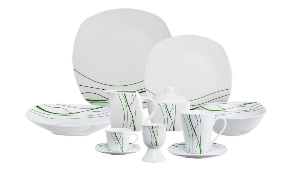 KHG Kombiservice 62-teilig  Bari ¦ weiß ¦ Porzellan Geschirr > Geschirrsets > Kombiservice - Höffner