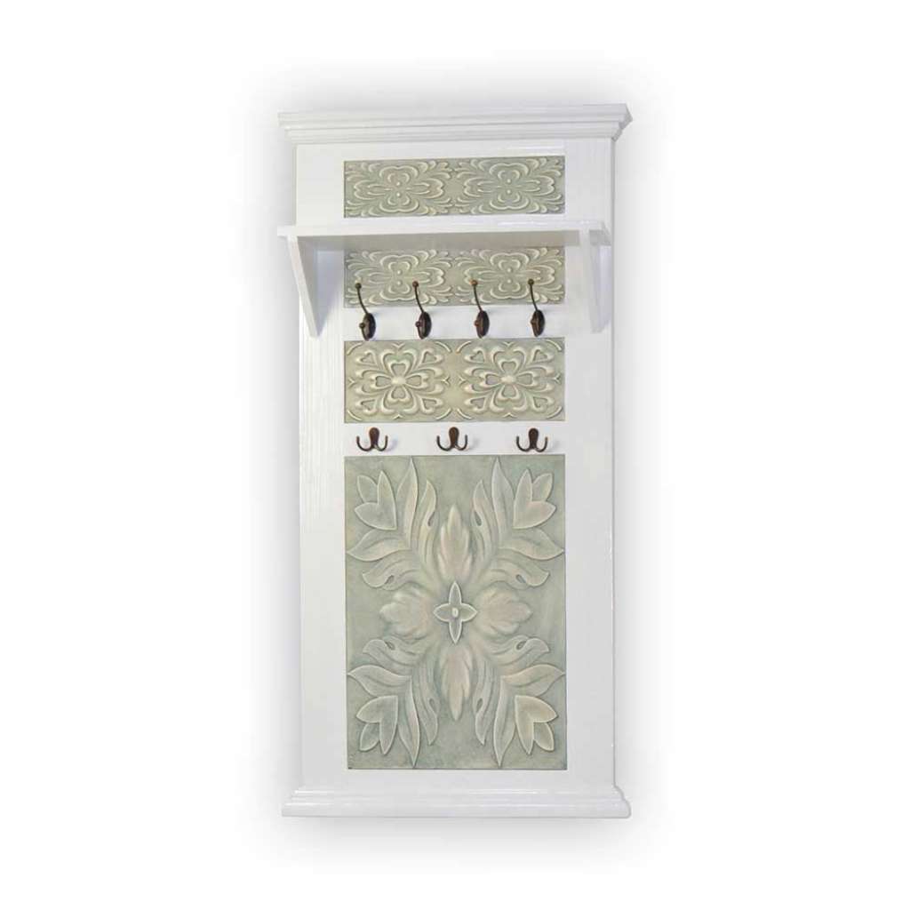 Hängegarderobe in Weiß und Grün Vintage Style