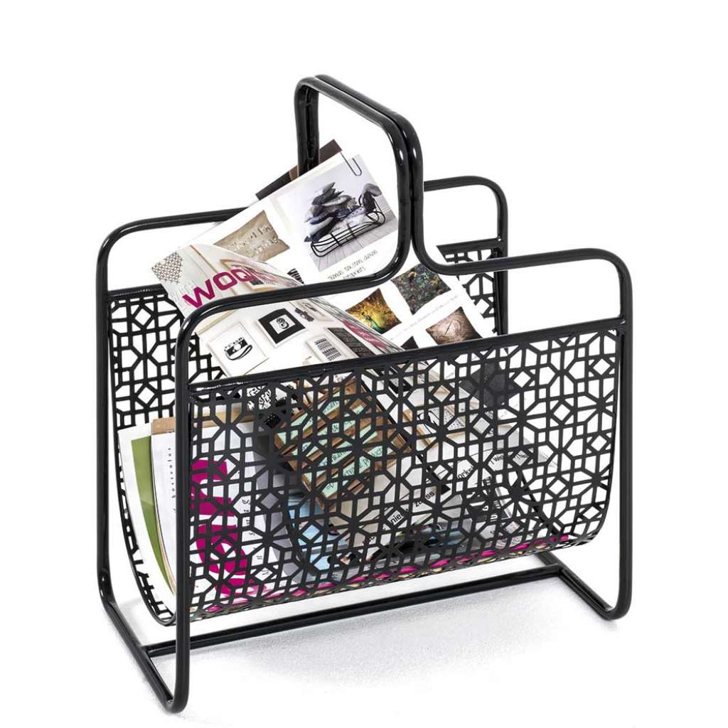 Zeitungsablage in Schwarz Stahl