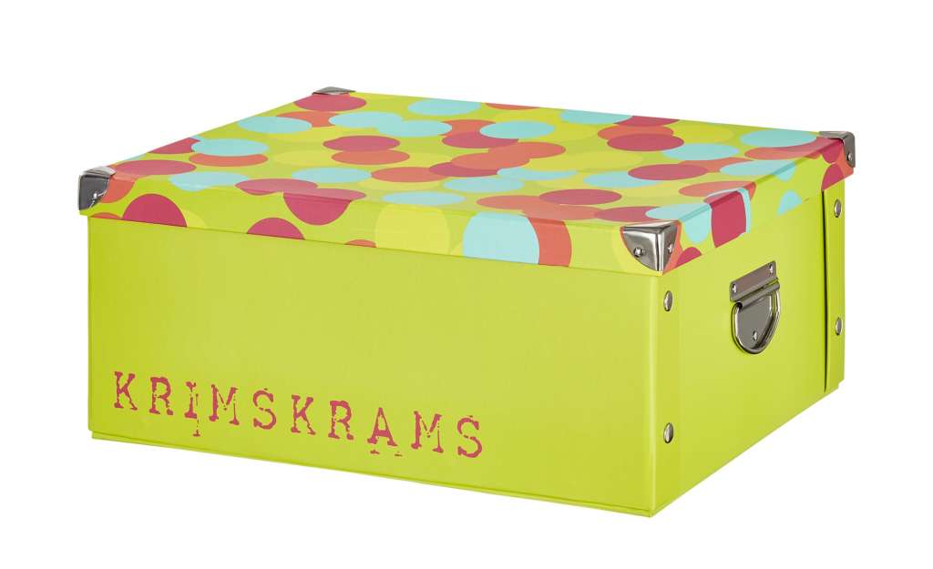 Pappbox  Krimskrams ¦ grün ¦ Metall, Pappe ¦ Maße (cm): B: 33 H: 17 T: 40 Regale > Regal-Aufbewahrungsboxen - Höffner