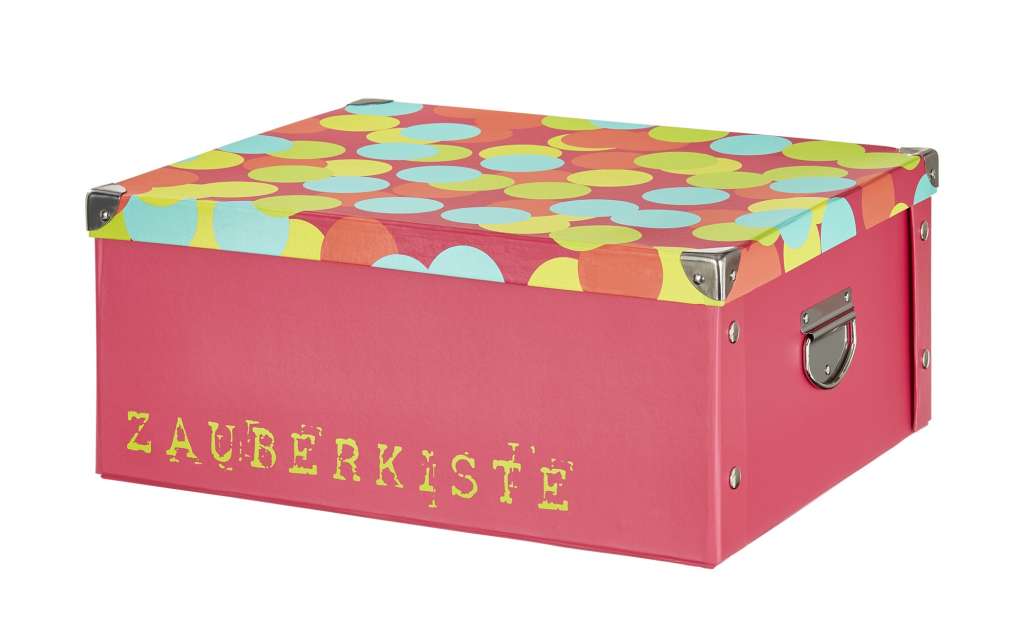 Pappbox  Zauberkiste ¦ rosa/pink ¦ Metall, Pappe ¦ Maße (cm): B: 33 H: 17 T: 40 Regale > Regal-Aufbewahrungsboxen - Höffner