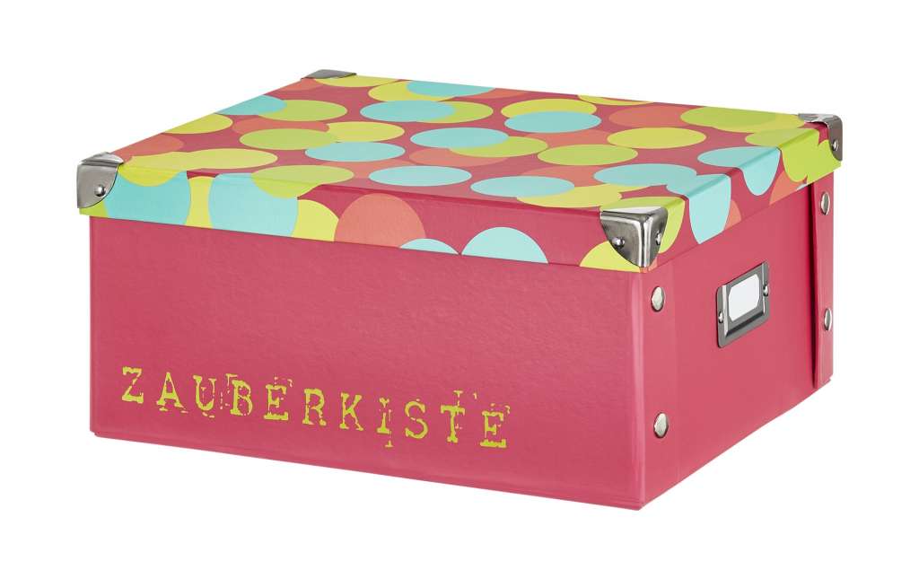 Pappbox  Zauberkiste ¦ rosa/pink ¦ Metall, Pappe ¦ Maße (cm): B: 26 H: 14 T: 31 Regale > Regal-Aufbewahrungsboxen - Höffner
