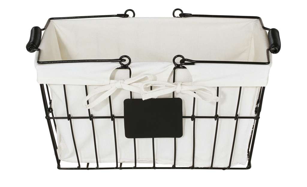 Aufbewahrungskorb ¦ creme ¦ Polyester, Metall ¦ Maße (cm): B: 35,5 H: 18 T: 25 Regale > Regal-Aufbewahrungsboxen - Höffner