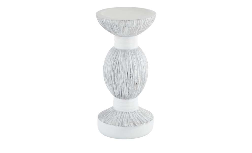 Kerzenständer ¦ weiß ¦ Polyresin (Kunstharz) ¦ Maße (cm): B: 10 H: 20 T: 10 Dekoration > Kerzen & Lichter > Kerzenständer - Höffner