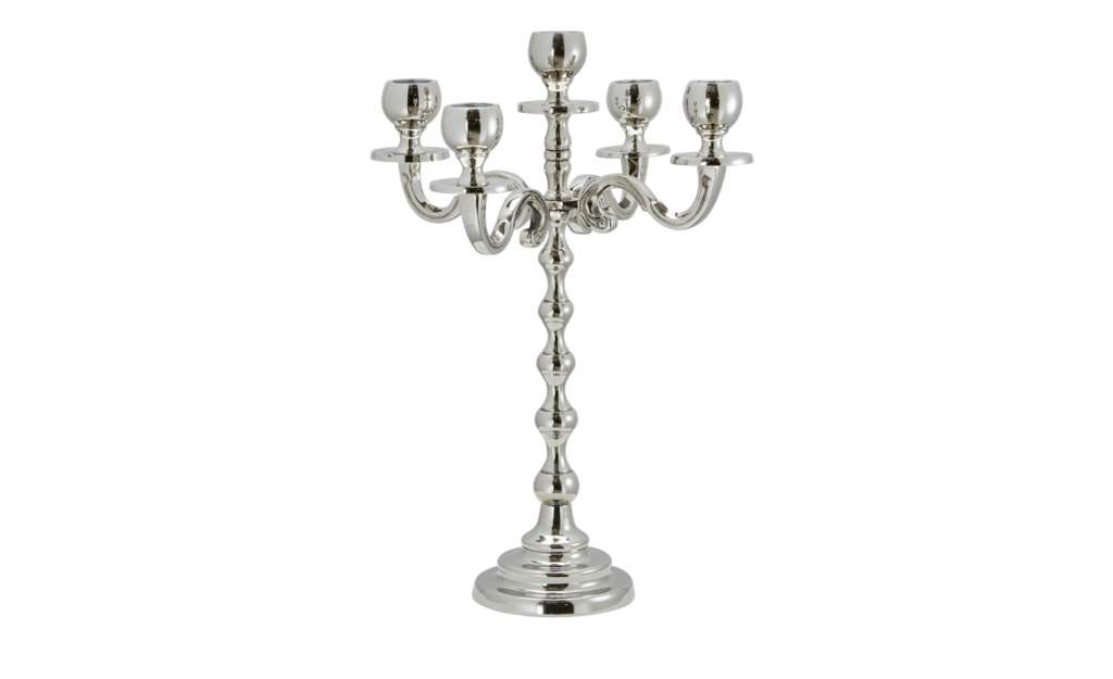 5er Kerzenleuchter ¦ silber ¦ Metall ¦ Maße (cm): B: 25 H: 34 T: 10 Dekoration > Kerzen & Lichter > Kerzenständer - Höffner