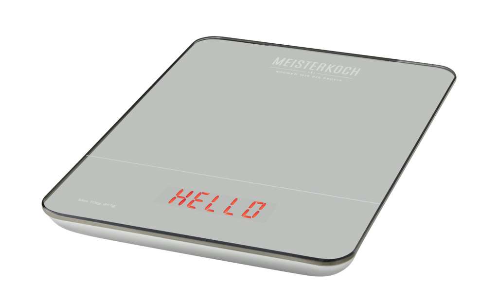 Meisterkoch Küchenwaage ¦ silber ¦ Kunststoff ¦ Maße (cm): B: 15,9 H: 1,9 Elektrokleingeräte > Backen, Kochen, Grillen - Höffner