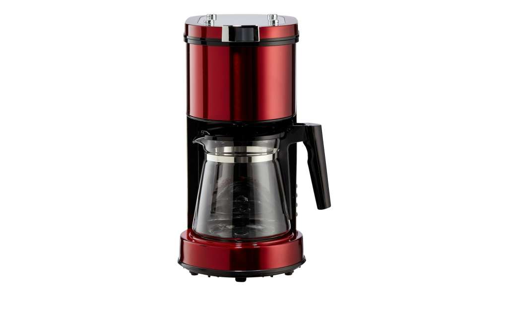 KHG Kaffeeautomat  KA-114(MRE) ¦ rot ¦ Kunststoff, Edelstahl ¦ Maße (cm): B: 19 H: 38 T: 27 Elektrokleingeräte > Kaffee & Espressomaschinen - Höffner