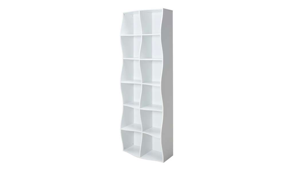 Regal  Curve ¦ weiß ¦ Maße (cm): B: 60 H: 180 T: 30 Regale > Bücherregale - Höffner