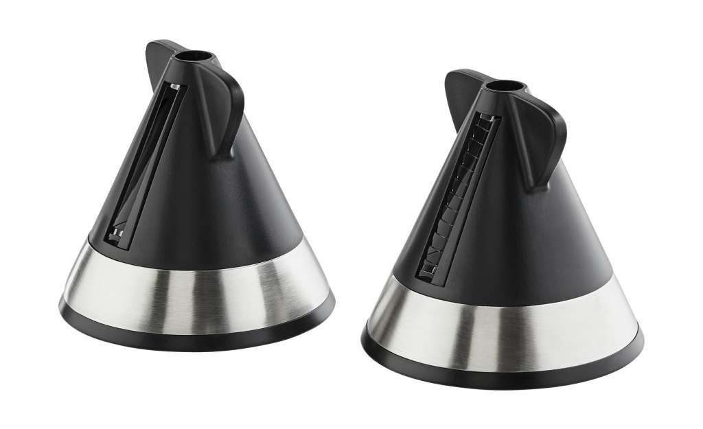 KHG Spiralschneider, 2-teiliges Set ¦ schwarz ¦ Edelstahl, Kunststoff ¦ Maße (cm): H: 7 Ø: [7.4] Küchenzubehör & Helfer > Küchenhelfer - Höffner