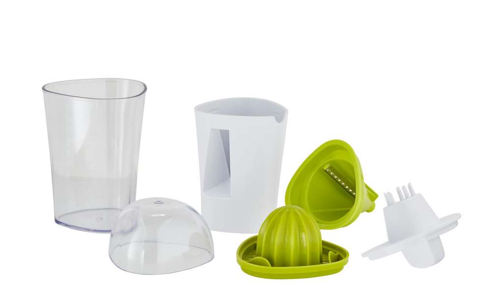 KHG Saftpresse & Gemüseschneider, 2in1 ¦ grün ¦ Kunststoff ¦ Maße (cm): B: 9,8 H: 9,7 T: 18,4 Küchenzubehör & Helfer > Küchenhelfer - Höffner