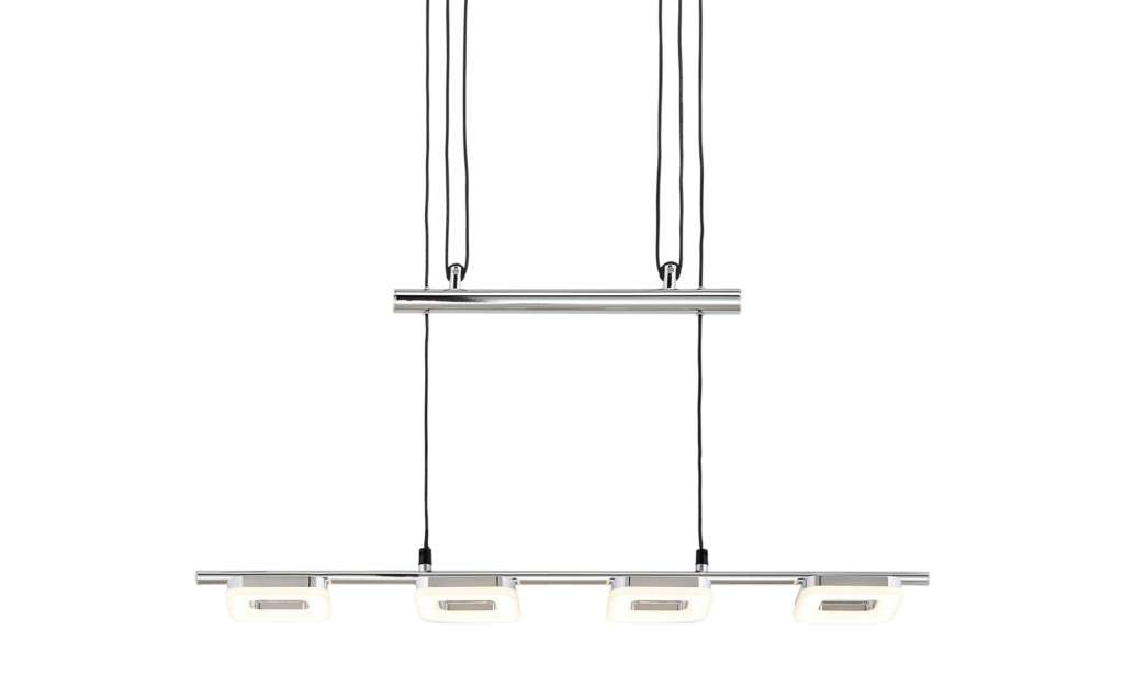 KHG LED-Pendelleuchte, 4-flammig, chrom ¦ silber ¦ Maße (cm): B: 10,3 H: 176 T: 10 Lampen & Leuchten > LED-Leuchten > LED-Pendelleuchten - Höffner