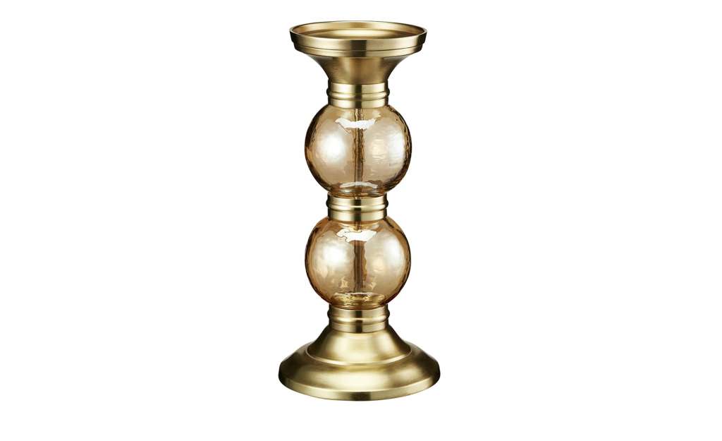 Kerzenständer ¦ gold ¦ Aluminum, Edelstahl, Glas  ¦ Maße (cm): H: 29 Ø: [14.0] Dekoration > Kerzen & Lichter > Kerzenständer - Höffner