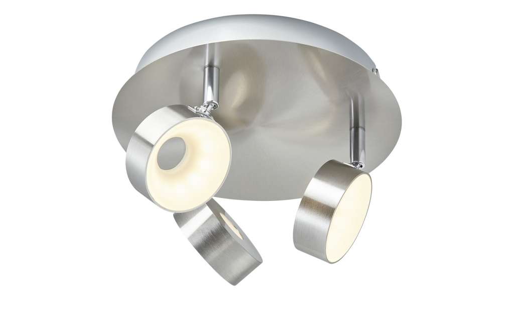 KHG LED-Spot, 3-flammig Nickel matt ¦ silber ¦ Maße (cm): H: 15 Ø: [24.0] Lampen & Leuchten > LED-Leuchten > LED-Strahler & Spots - Höffner