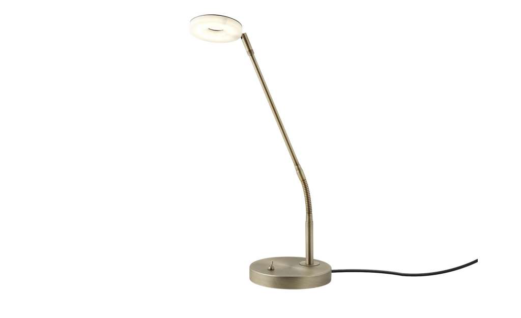 KHG LED-Tischleuchte, 1-flammig, Antik-Messing ¦ gold ¦ Maße (cm): H: 49 Ø: [15.8] Lampen & Leuchten > Innenleuchten > Tischlampen - Höffner