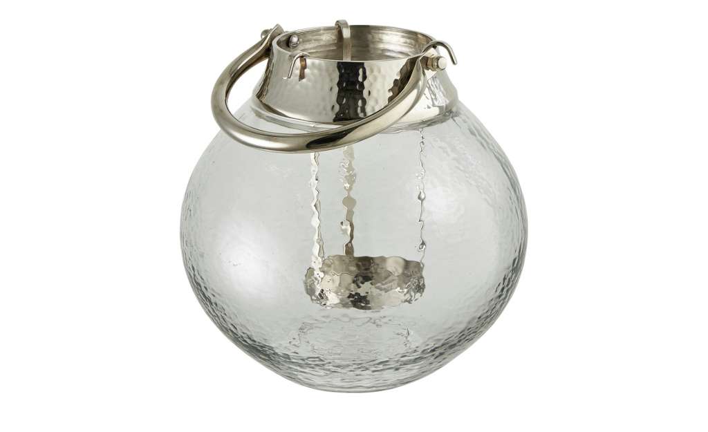 Windlicht ¦ transparent/klar ¦ Metall, Glas  ¦ Maße (cm): H: 19 Ø: [19.0] Dekoration > Laternen & Windlichter - Höffner