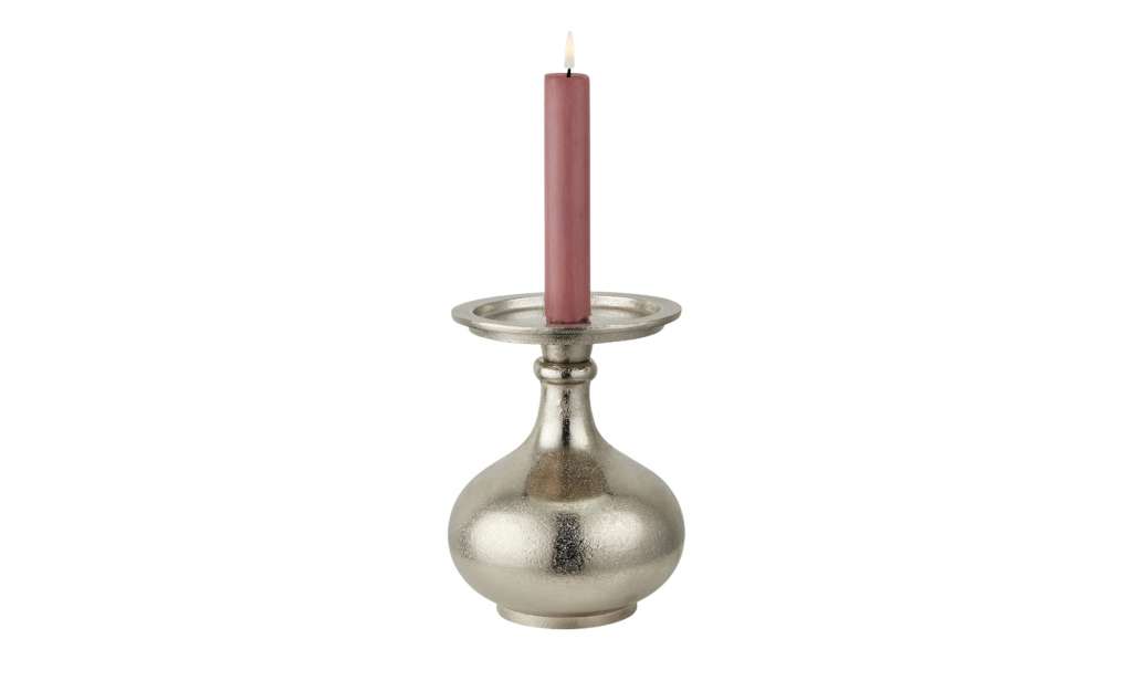 Kerzenständer ¦ silber ¦ Aluminum ¦ Maße (cm): H: 17,5 Ø: [13.0] Dekoration > Kerzen & Lichter > Kerzenständer - Höffner