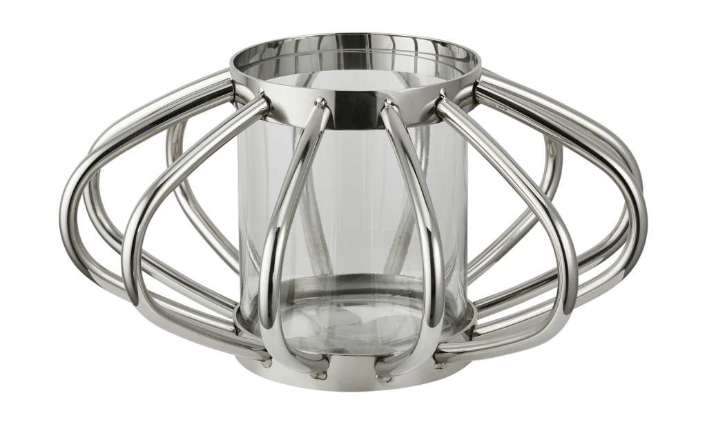Windlicht ¦ silber ¦ Glas , Metall ¦ Maße (cm): H: 15 Ø: [29.0] Dekoration > Laternen & Windlichter - Höffner