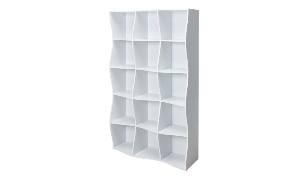 Regal  Curve ¦ weiß ¦ Maße (cm): B: 90 H: 150 T: 30 Regale > Bücherregale - Höffner