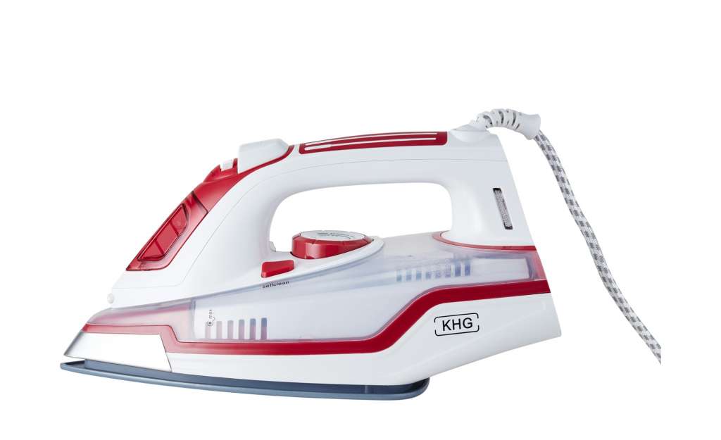 KHG Dampfbügeleisen  DB-2202WR ¦ rot ¦ Keramik, Kunststoff ¦ Maße (cm): B: 29,9 H: 12,8 T: 15,3 Elektrokleingeräte > Bügeln - Höffner