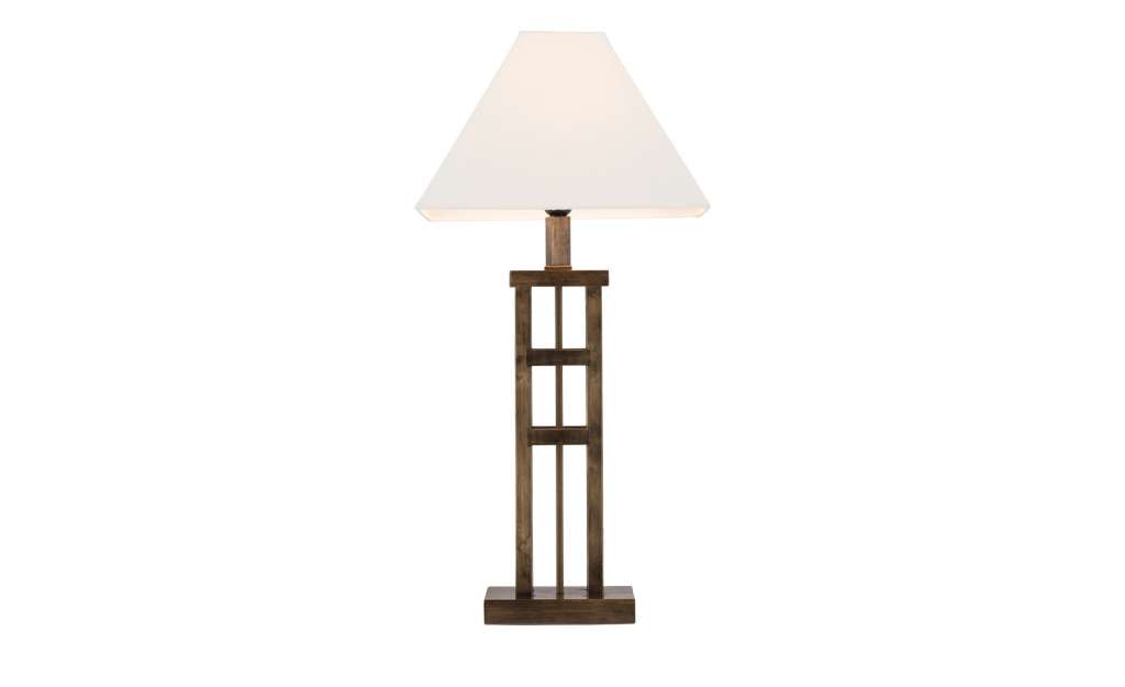 HOME STORY Tischlampe Holz mit weißem Stoffschirm ¦ braun ¦ Maße (cm): B: 34 H: 68 Lampen & Leuchten > Innenleuchten > Tischlampen - Höffner