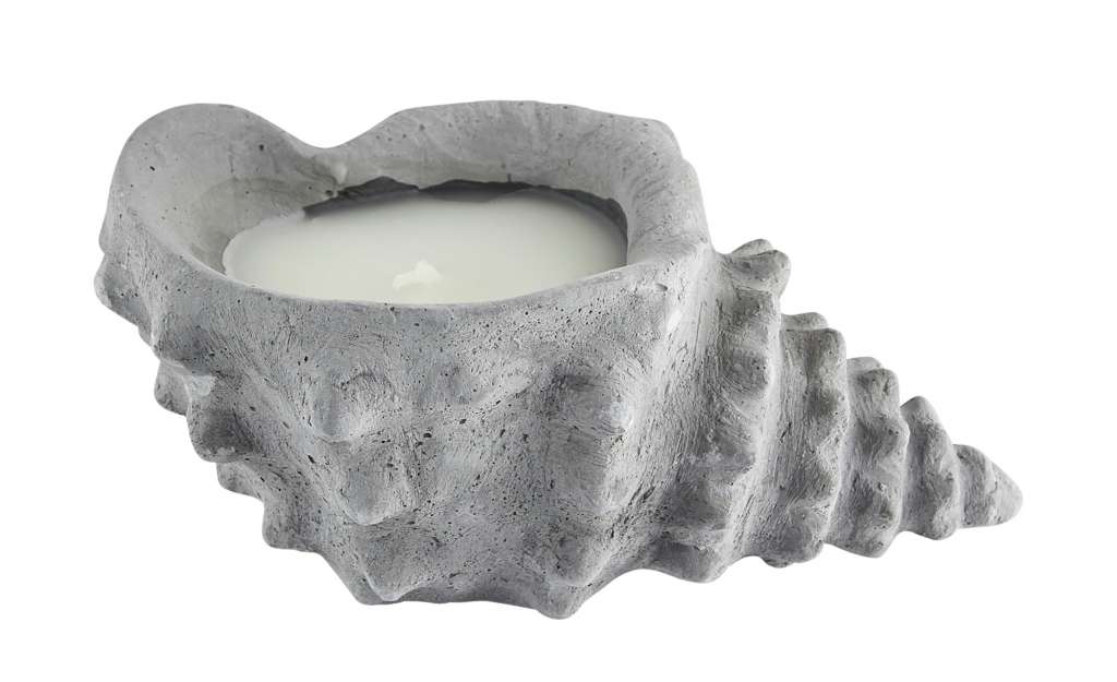 Muschelkerze ¦ grau ¦ Maße (cm): B: 18,5 H: 7,5 T: 11 Dekoration > Kerzen & Lichter - Höffner