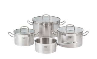 KHG Topfset, 4-teilig  Luna ¦ silber ¦ Edelstahl Töpfe & Pfannen & Zubehör > Topf und Pfannen-Sets - Höffner