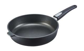 Meisterkoch Pfanne hoch 28 cm  Titanium ¦ schwarz ¦ Aluminium-Guss ¦ Maße (cm): H: 7 Ø: [28.0] Töpfe & Pfannen & Zubehör > Pfannen > Universalpfannen - Höffner