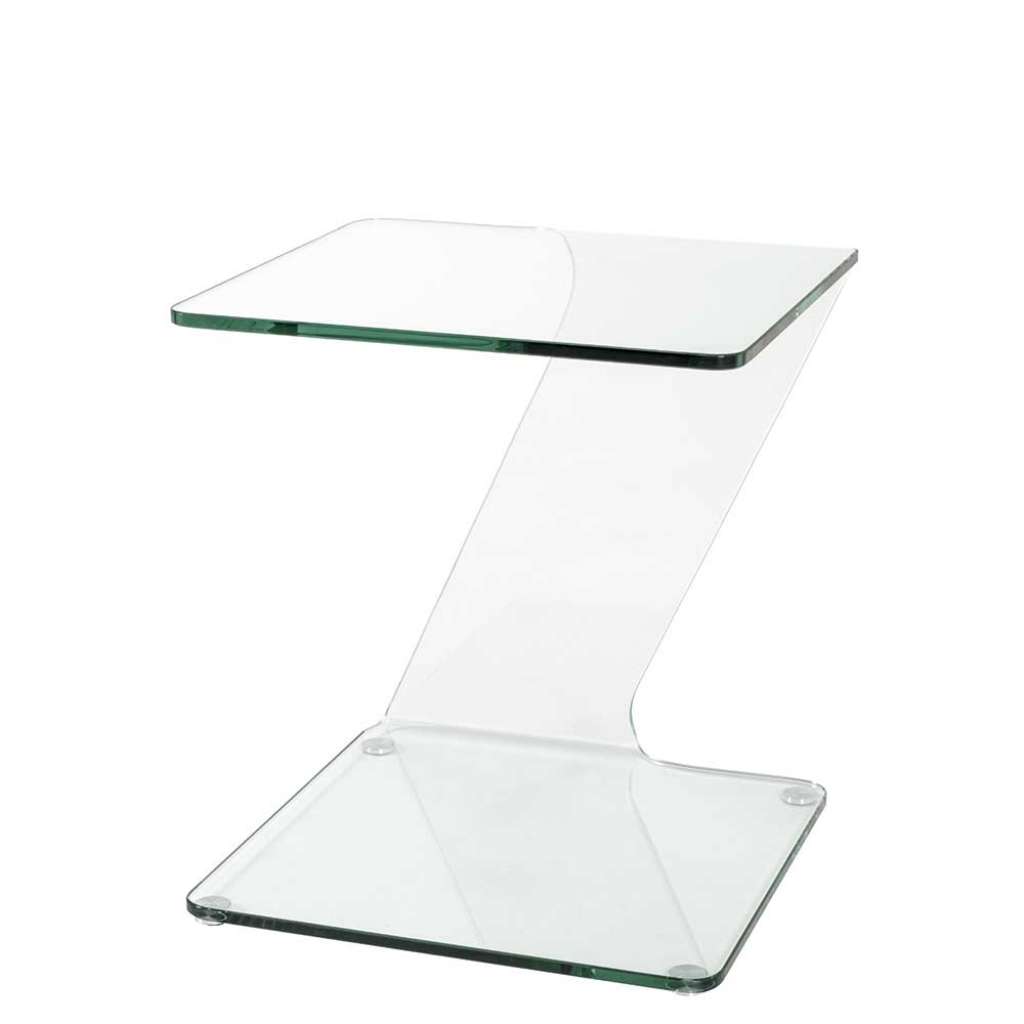 Glas Anstelltisch 45 cm breit Wangen-Gestell