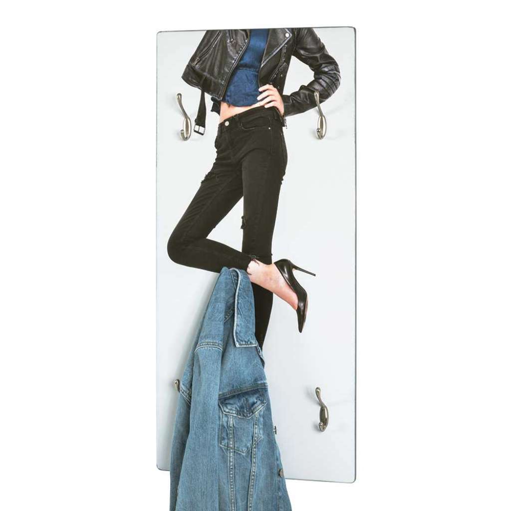 Hängegarderobe in Weiß und Schwarz 90 cm hoch