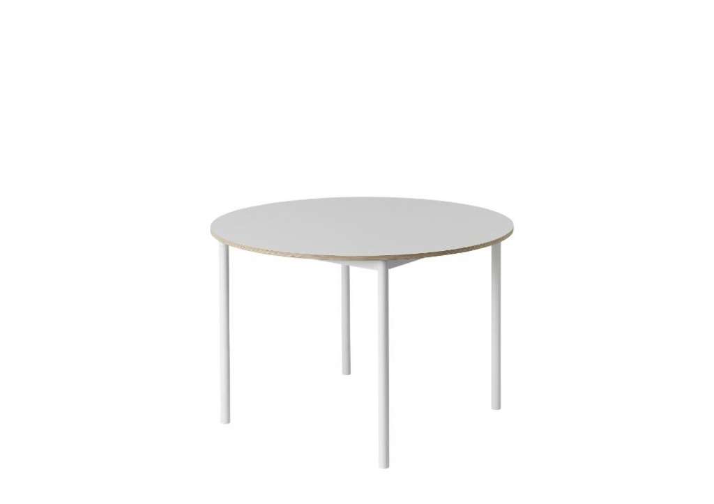 Muuto - Base Tisch rund - weiß Laminate - indoor