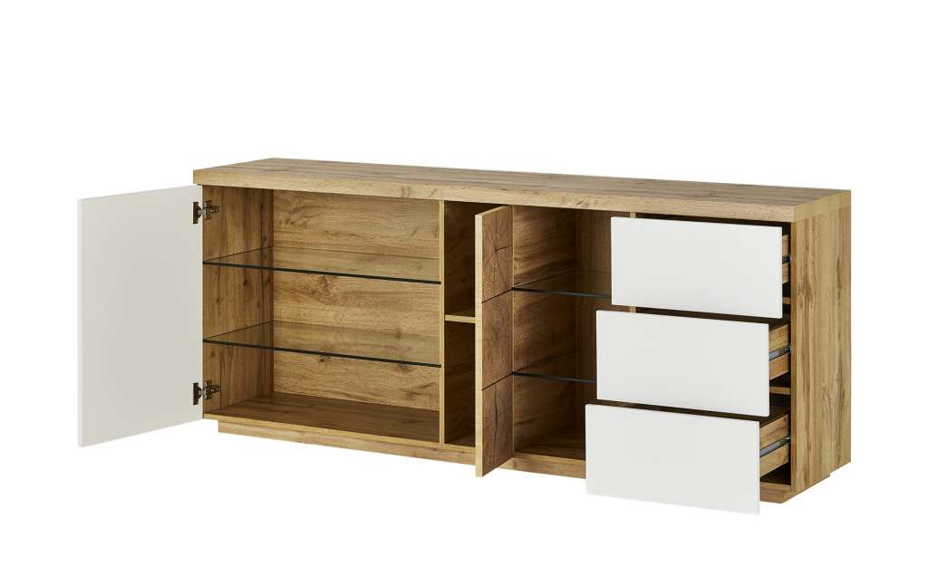 Sideboard  Hella ¦ weiß ¦ Maße (cm): B: 180 H: 75 T: 40 Kommoden & Sideboards > Sideboards - Höffner
