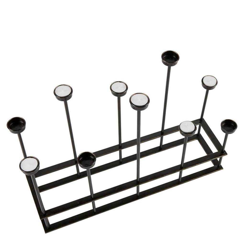 Kerzenständer Set in Schwarz Metall (2er Set)