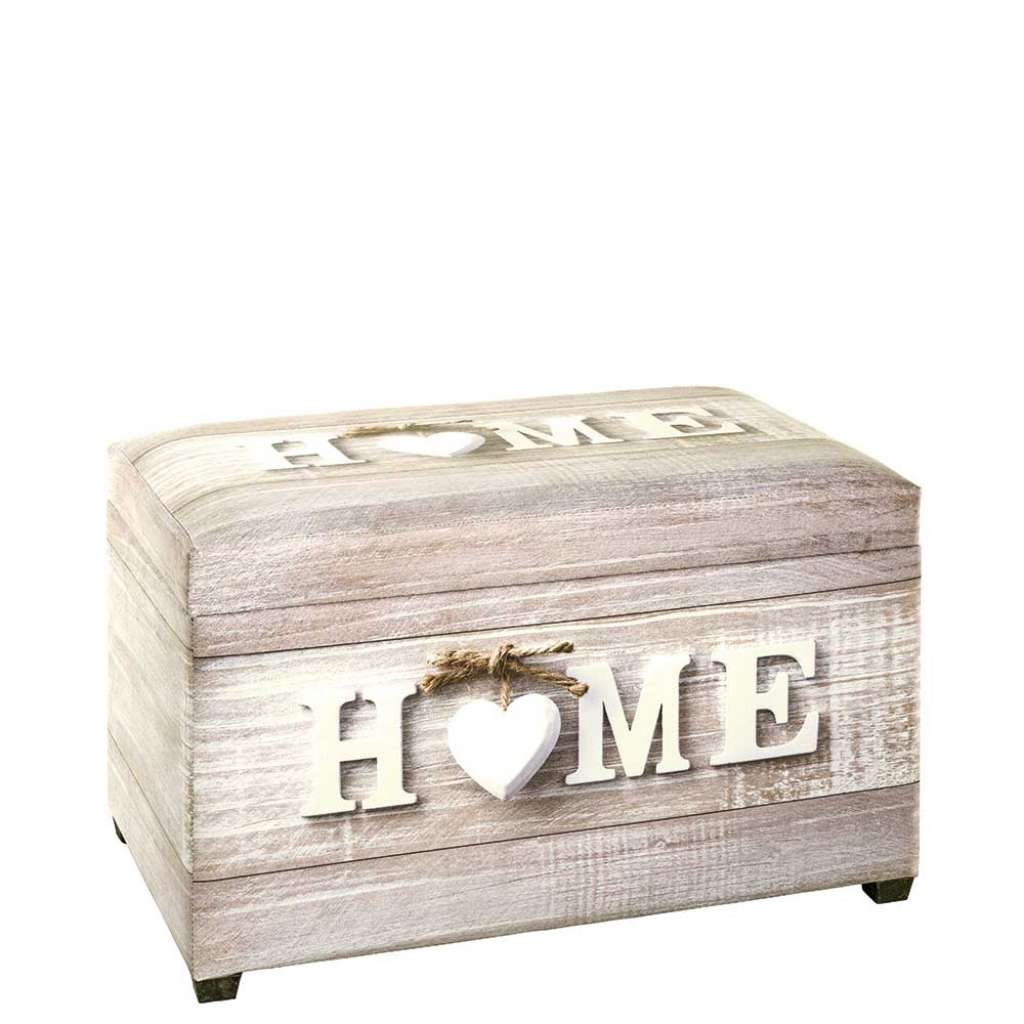 Truhe im Vintage Look Kunstleder bezogen