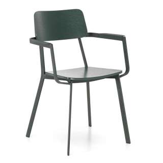 Design Stühle in Grün Schichtholz Metall (4er Set)