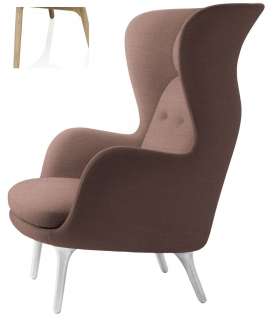 Fritz Hansen - RO Loungesessel - JH2 - Holzgestell aus Eiche - indoor