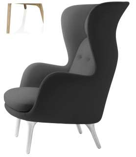 Fritz Hansen - RO Loungesessel - JH2 - Holzgestell aus Eiche - indoor