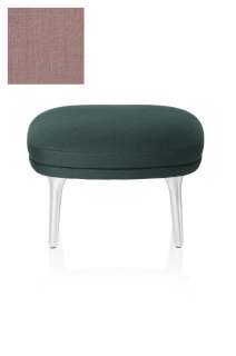 Fritz Hansen - RO Fuß Hocker - JH11 - Beine aus gebürstetem  - orange/rot - indoor