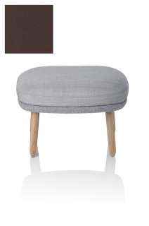 Fritz Hansen - RO Fuß Hocker - JH12 - Holzgestell aus Eiche - blau/orange - indoor