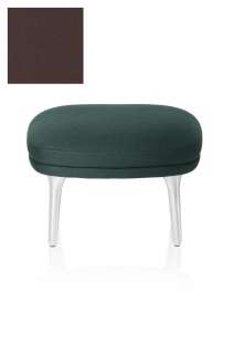 Fritz Hansen - Fri Fuß Hocker - JH14 - Beine aus gebürstetem Aluminum - blau/orange - indoor
