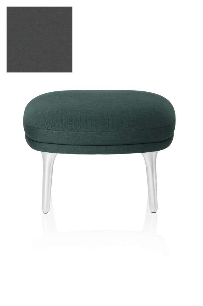 Fritz Hansen - Fri Fuß Hocker - JH14 - Beine aus gebürstetem Aluminum - grau - indoor