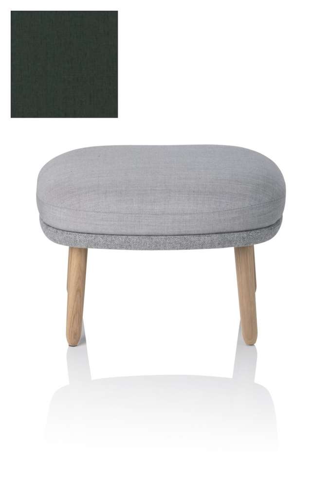 Fritz Hansen - Fri Fuß Hocker - JH15 - Holzgestell aus Eiche - dunkel blau - indoor