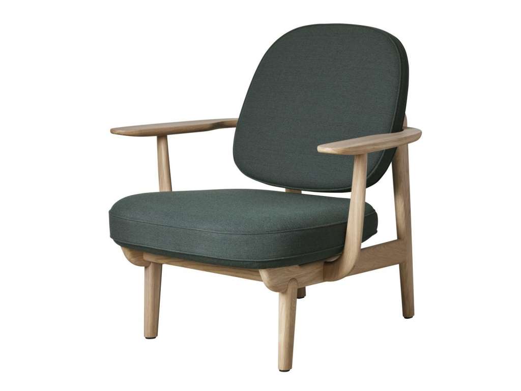 Fritz Hansen - Lounge Chair JH97 - grün - Eiche dunkel gebeizt - indoor