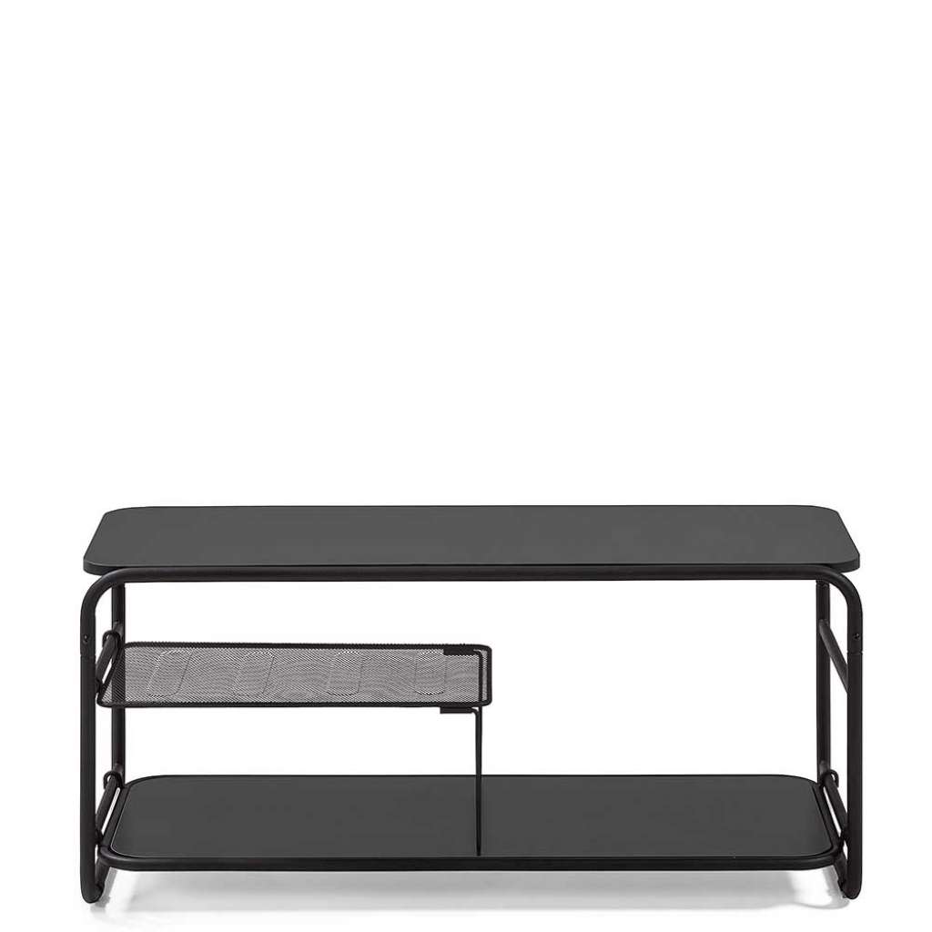 Fernsehtisch in Schwarz Metall Industry Design