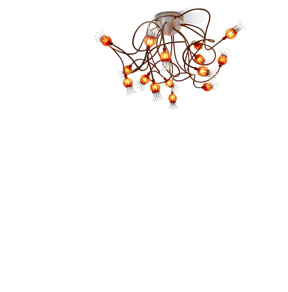 Serien Lighting - Poppy Deckenleuchte 15 flammig - schwarz - 75 cm - indoor