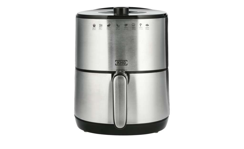 KHG Heißluft-Fritteuse  HLF-3200 ¦ silber ¦ Edelstahl, Kunststoff ¦ Maße (cm): B: 27,5 H: 34,2 T: 36,5 Elektrokleingeräte > Backen, Kochen, Grillen - Höffner