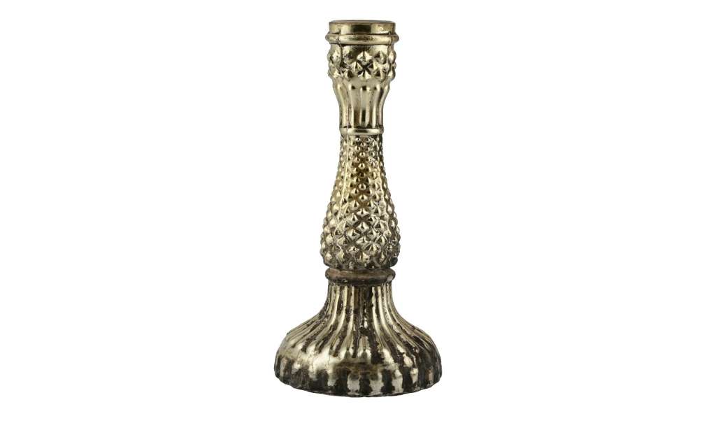 Kerzenhalter ¦ gold ¦ Glas  ¦ Maße (cm): H: 21 Ø: [10.0] Weihnachten - Höffner