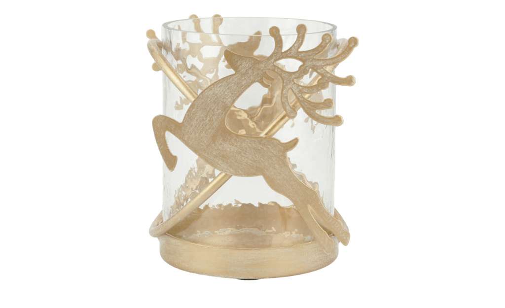 Windlicht ¦ gold ¦ Glas , Metall ¦ Maße (cm): B: 11 H: 24 T: 11,5 Weihnachten - Höffner
